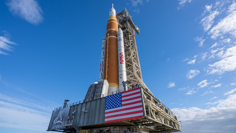 Artemis II SLS Rocket on Pad 39B
